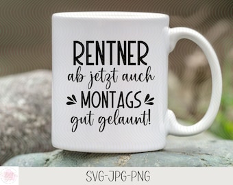Feliz lunes de jubilación SVG / Dicho alemán divertido (Descarga digital)