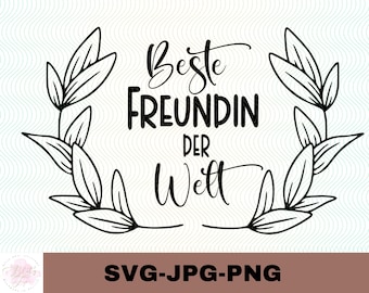 Le meilleur ami du monde | fichier traceur | Couper le fichier Cricut | Autocollant autocollant pour | auto-imprimable Téléchargement numérique - svg jpg png