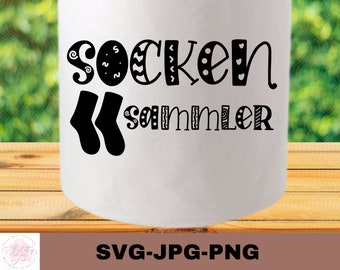 Sokken Collector | | plotterbestand Knip bestand Cricut | Stickersticker voor zelfbedrukking | Digitale download - svg jpg png