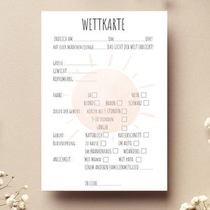 10 Wettkarten für die Babyparty | Boho Design | Regenbogen | Quiz | Spiel Baby Party | Baby Shower | Tippkarte | Ratespiel | Schwangerschaft