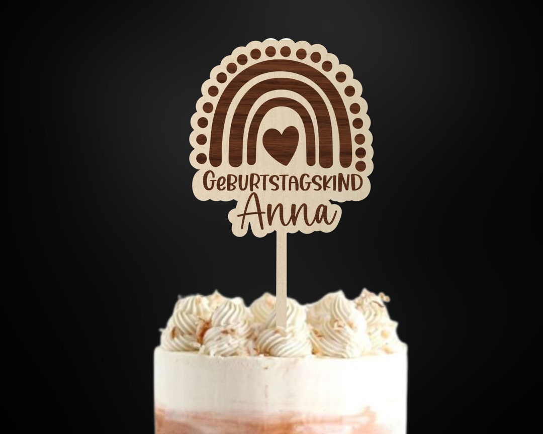 Birdart Tortenstecker Zur Einschulung - Personalisierter Cake Topper 15cm