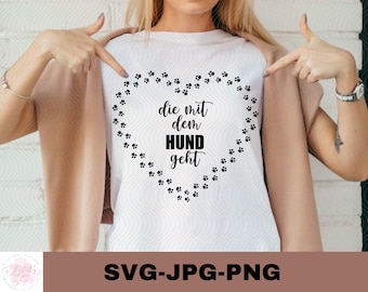 Die mit dem Hund geht | Plotterdatei | Aufkleber Sticker zum selbst ausdrucken | Favorite Seat | Digitaler Download - svg jpg png