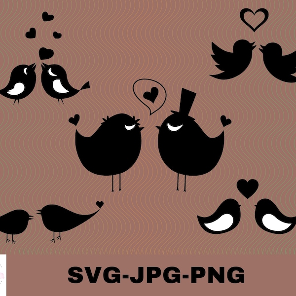 Love birds | Just married | Wedding | Hochzeit | Plotterdatei | Bundle | Spatz | Digitaler Download - svg jpg png