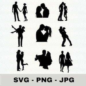 Bundle Valentinstag|  Wedding | Hochzeit | Plotterdatei | Bundle | Silhouetten | Liebe | Valentines Day | Man und Frau - svg jpg png