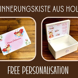 Erinnerungsbox aus Holz | Memory Box | Erinnerungskiste | Baby Box | Holzkiste | Keepsake | Personalisierte Kiste | Gift Box | Storage Box