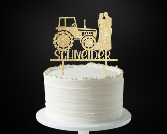 Cake Topper Hochzeit personalisiert Holz mit Namen Kuchentopper