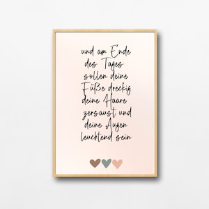 Und am Ende des Tages | Kinderbild | Kinderposter | Geschenk für Geburt | Digital Download | German Poster