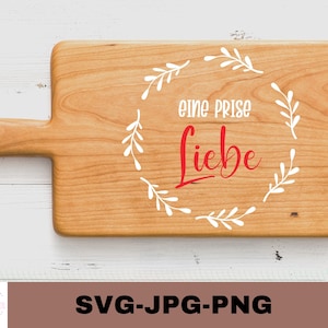 Eine Prise Liebe | Plotterdatei | Küche Aufkleber Sticker zum selbst ausdrucken | Digitaler Download - svg jpg png