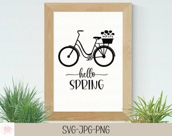 こんにちは、フリューリング |プロッターダ亭 |カットファイル Cricut |シルエットカメオ |こんにちは春 SVG | Digitaler ダウンロード - svg jpg png