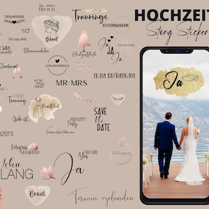 Instagram Story Sticker Hochzeit | Hochzeit instastory | Liebe |  Instagram Story | Instagram Sticker | Boho Hochzeit | Storysticker
