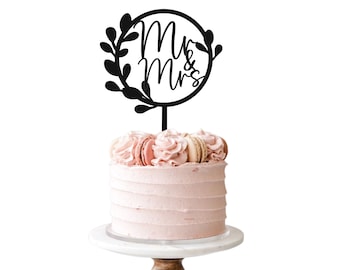 Holz Cake Topper personalisiert | Tortenstecker aus Holz | Kuchenstecker | Caketopper | Wunschname | Hochzeit boho