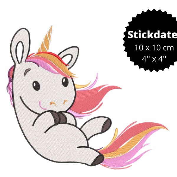 Stickdatei | Stickmuster | Embroidery file | Rahmen 10 x 10 | Einhorn Stickdatei | Unicorn embroidery file | Frame 10 x 10