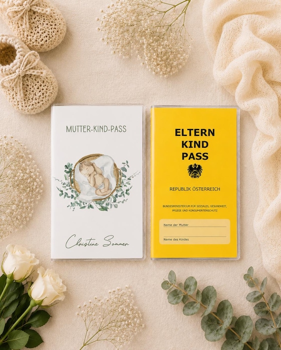 Personalized Mutterpasshülle | Eltern-Kind-Pass Schutzhülle, Baby schlafen Design