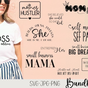 Entrepreneur svg Bundle | Boss Mom | Entrepreneurship | CEO svg |  Small Business Owner svg | Motivational T-Shirt svg | Boss Babe