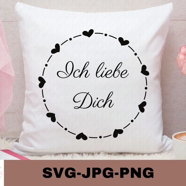 Ich liebe dich| I love you| Cricut | Plotterdatei | Winter Aufkleber Sticker zum selbst ausdrucken | Digitaler Download - svg jpg png