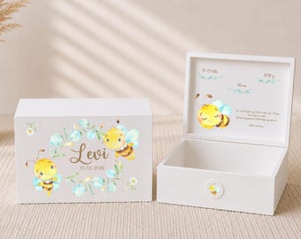 Personalized Wooden Baby Memory Box | Keepsake Storage