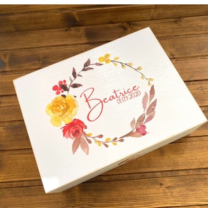 Erinnerungsbox aus Holz | Memory Box | Erinnerungskiste | Baby Box | Holzkiste | Keepsake | Personalisierte Kiste | Gift Box | Storage Box