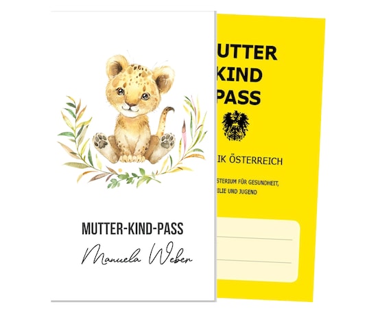 Personalized Lion Cub Baby Passport Holder | 3-Piece MuKi-Pass Schutzhülle
