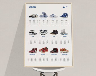 Firmar rodillo Manuscrito Nike calendar - Etsy España