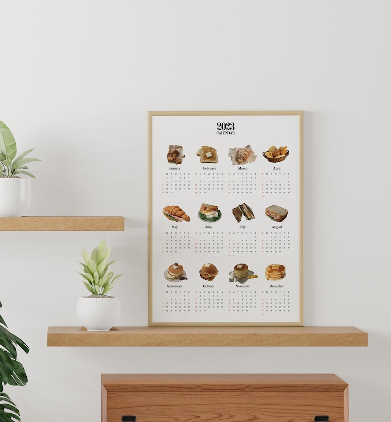 2023 Bread Calendar Etsy