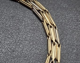 Eine antike Edwardian 9 Karat Goldbarren-Gliederkette