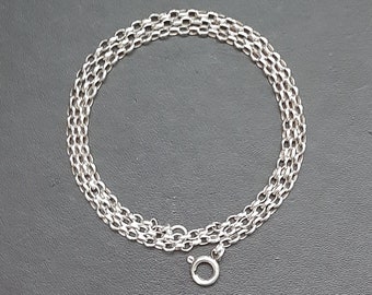 A vintage 20 inch solid silver belcher link chain