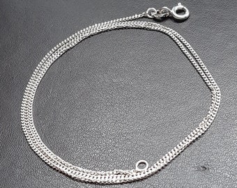 A vintage 16 inch solid silver curb link chain