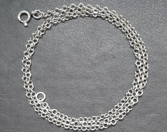 A vintage 18 inch solid silver belcher link chain