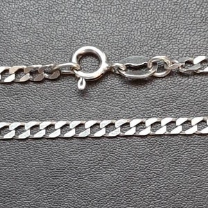 A vintage 20 inch solid silver curb link chain