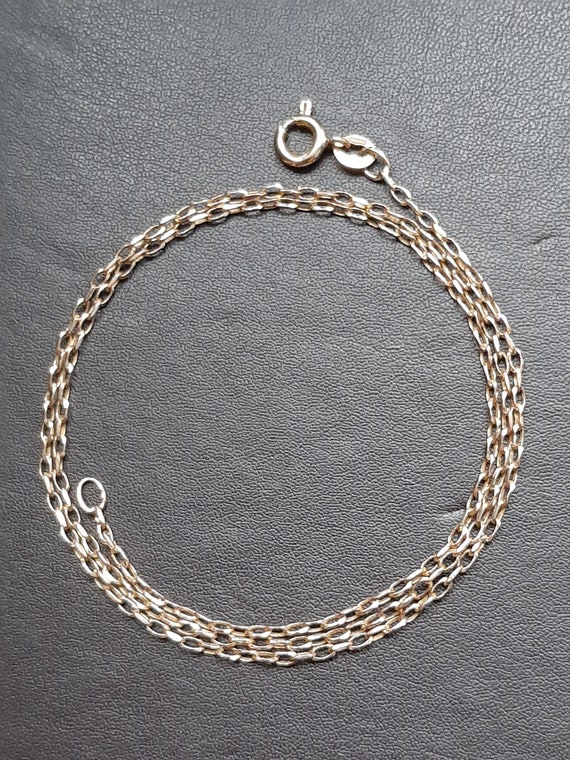 A vintage 16 inch 9ct gold belcher chain - image 9