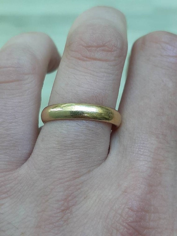 A Vintage 18ct Gold Wedding Ring - Etsy