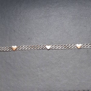 78 9ct GLD Heart Brclt main image 1