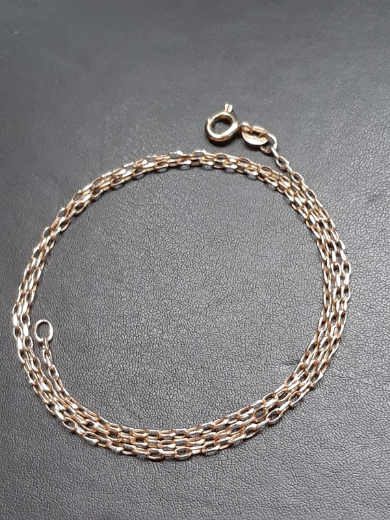 A vintage 16 inch 9ct gold belcher chain - image 2