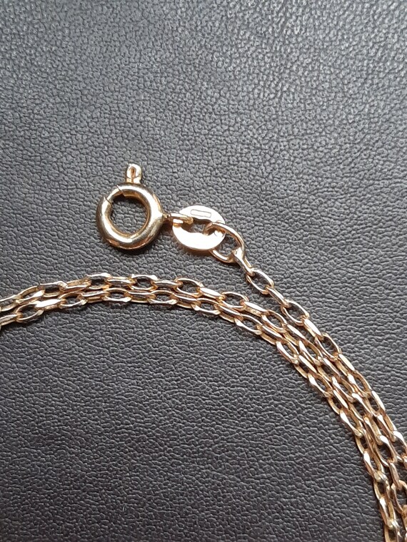 A vintage 16 inch 9ct gold belcher chain - image 8