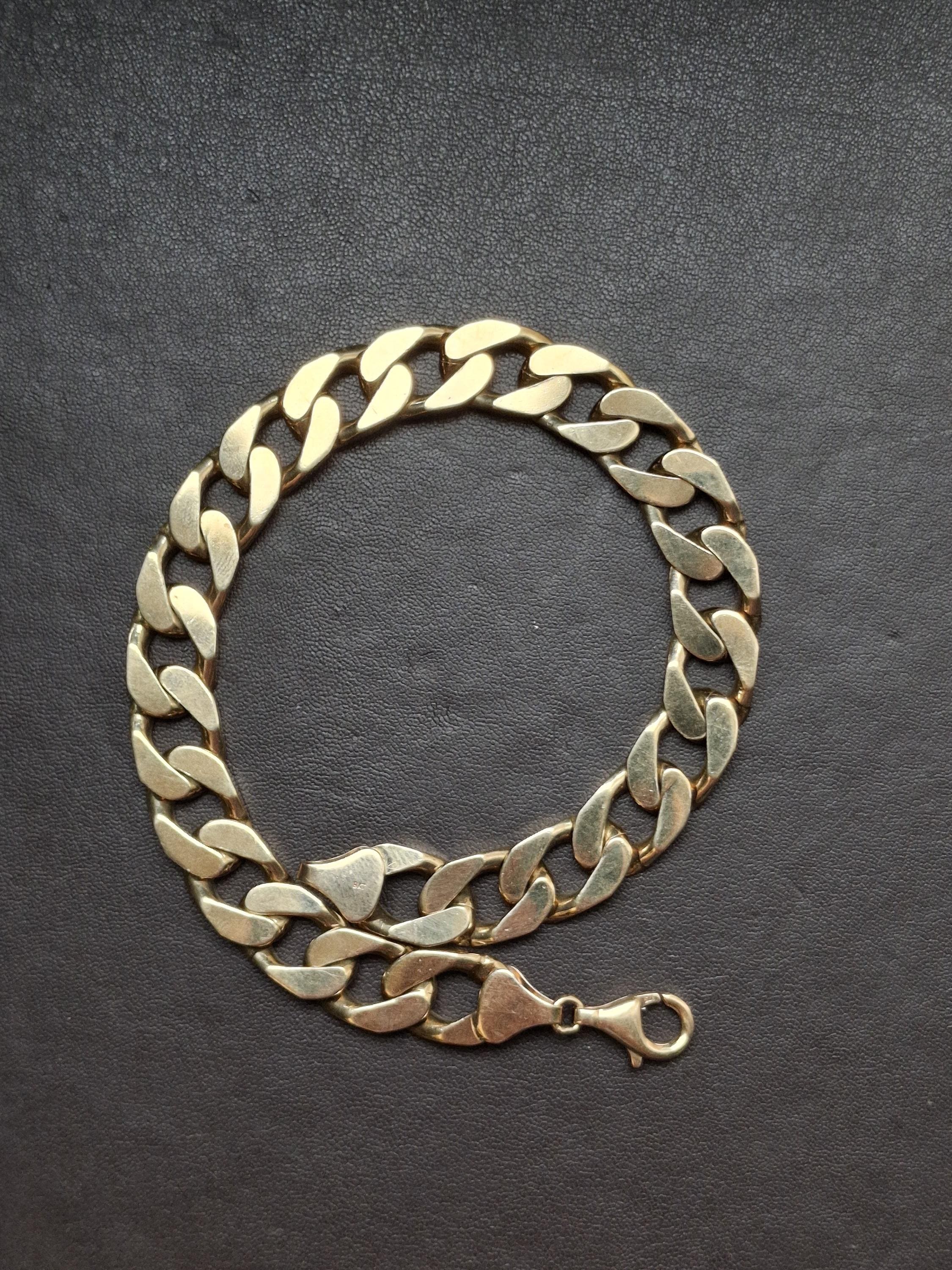 A Heavy, and Chunky Vintage 9ct Gold Curb Bracelet. - Etsy
