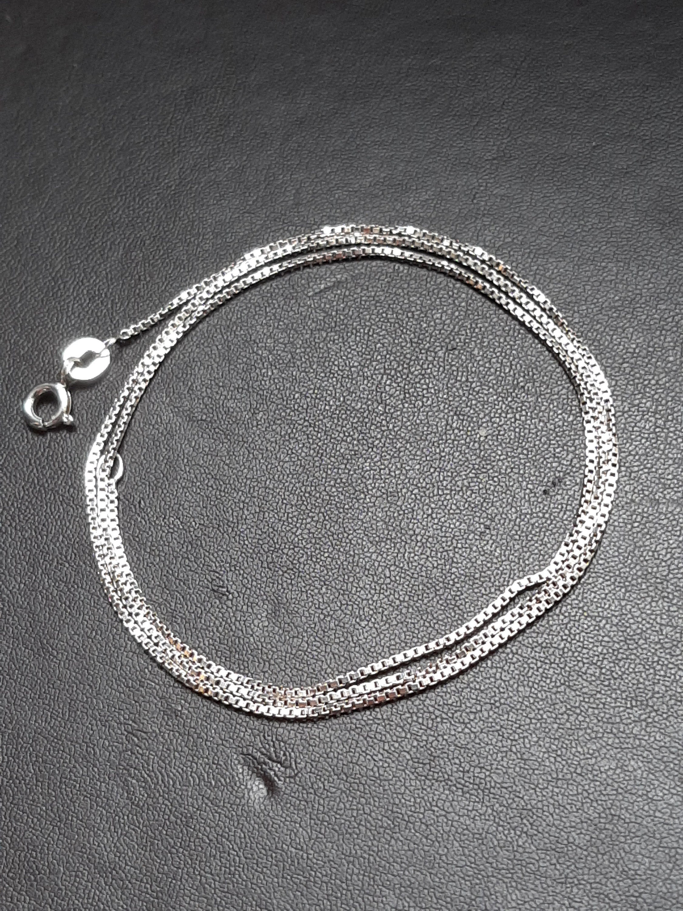 A Vintage 18 Inch Silver Box Link Pendant Chain - Etsy