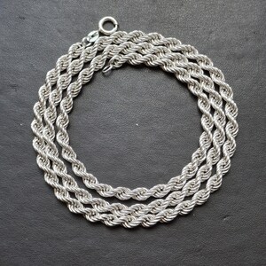 A Vintage 22 Inch Silver Rope Link Chain - Etsy