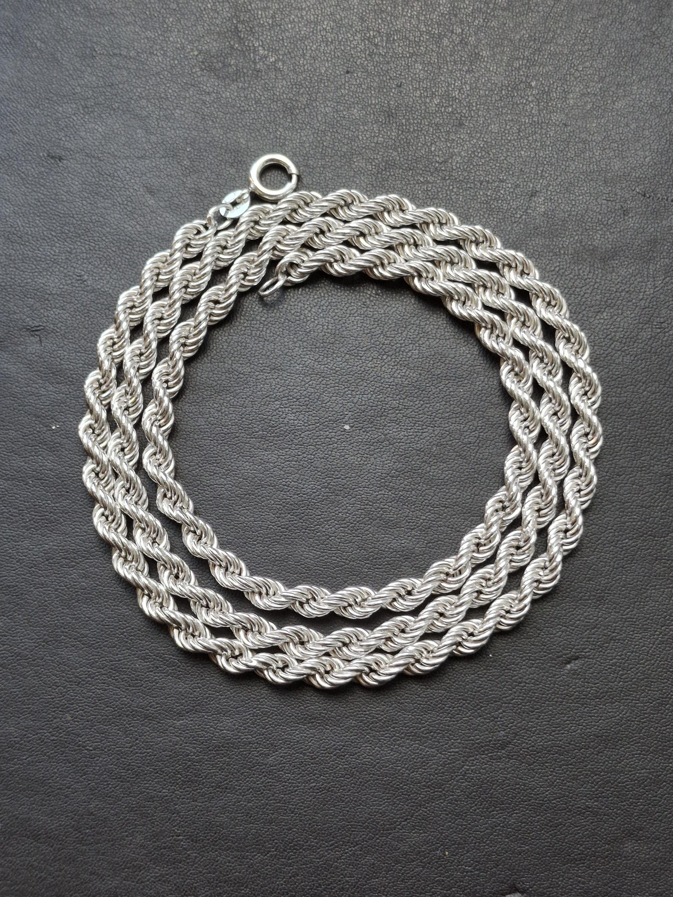 Longue Chaîne Argentée Maille Soudée 10 M – Fabrication Française Vintage