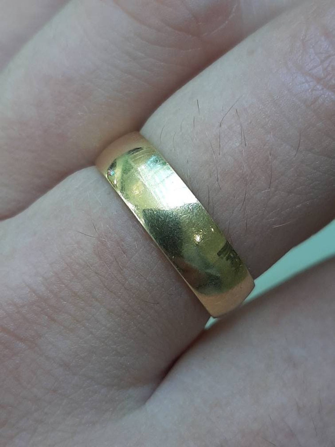 A Vintage 18ct Gold Wedding Ring - Etsy