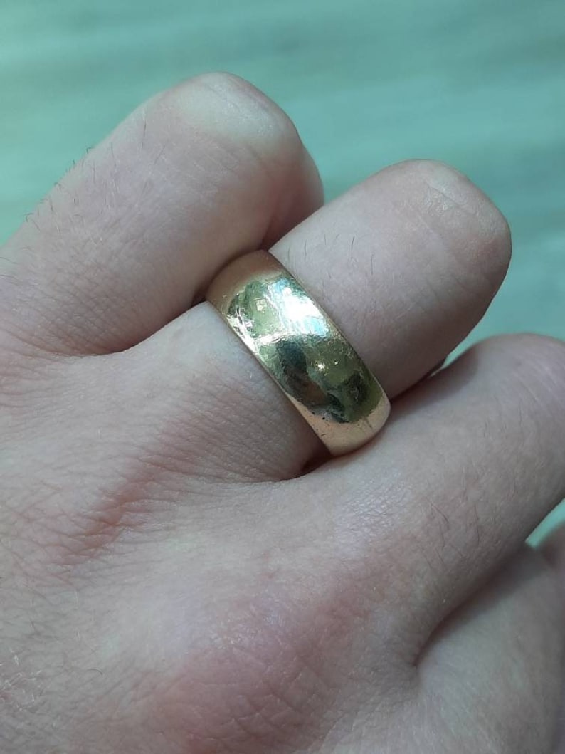 A Vintage 9ct Gold Wedding Ring Etsy