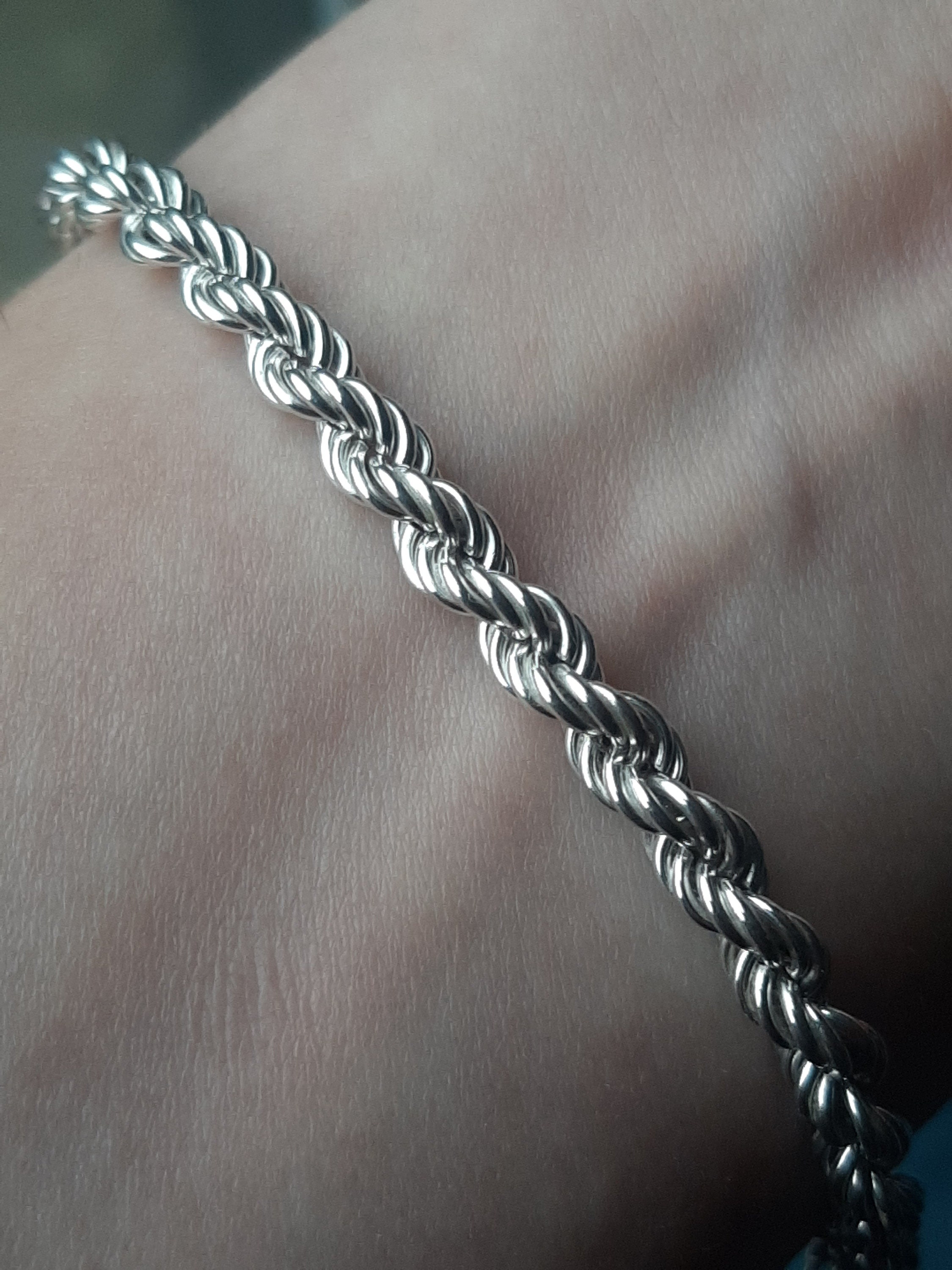 A Vintage Silver Rope Bracelet - Etsy Australia