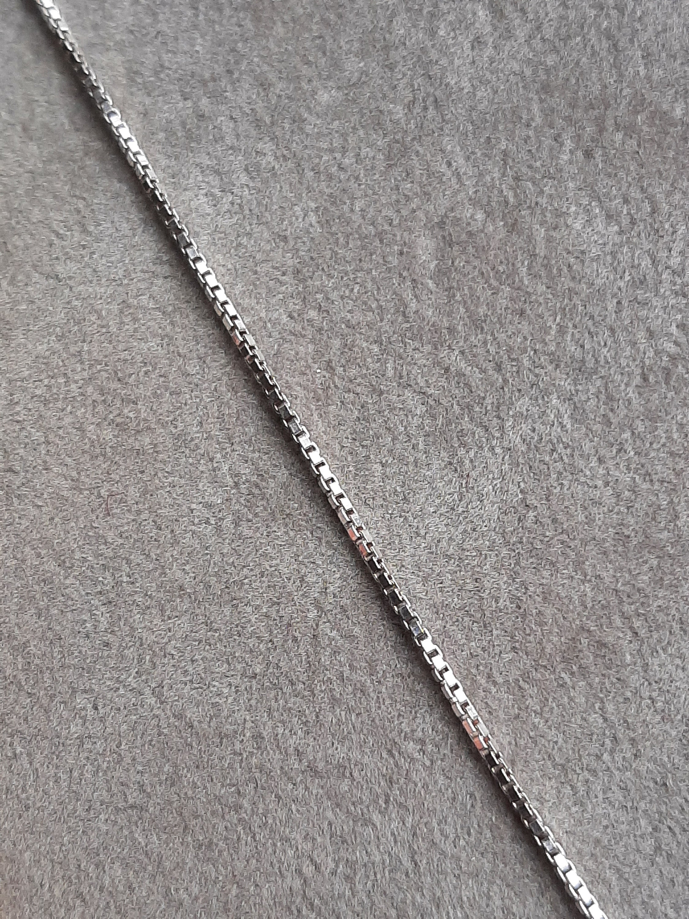 A Vintage 18 Inch Silver Box Link Pendant Chain - Etsy