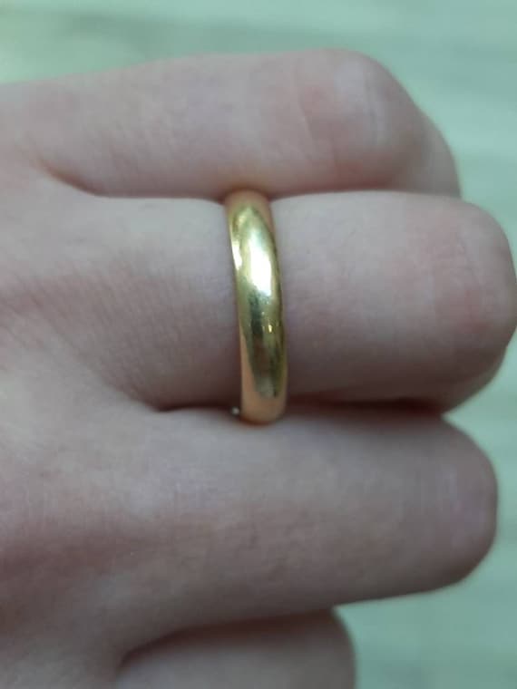 A Vintage 18ct Gold Wedding Ring - Etsy