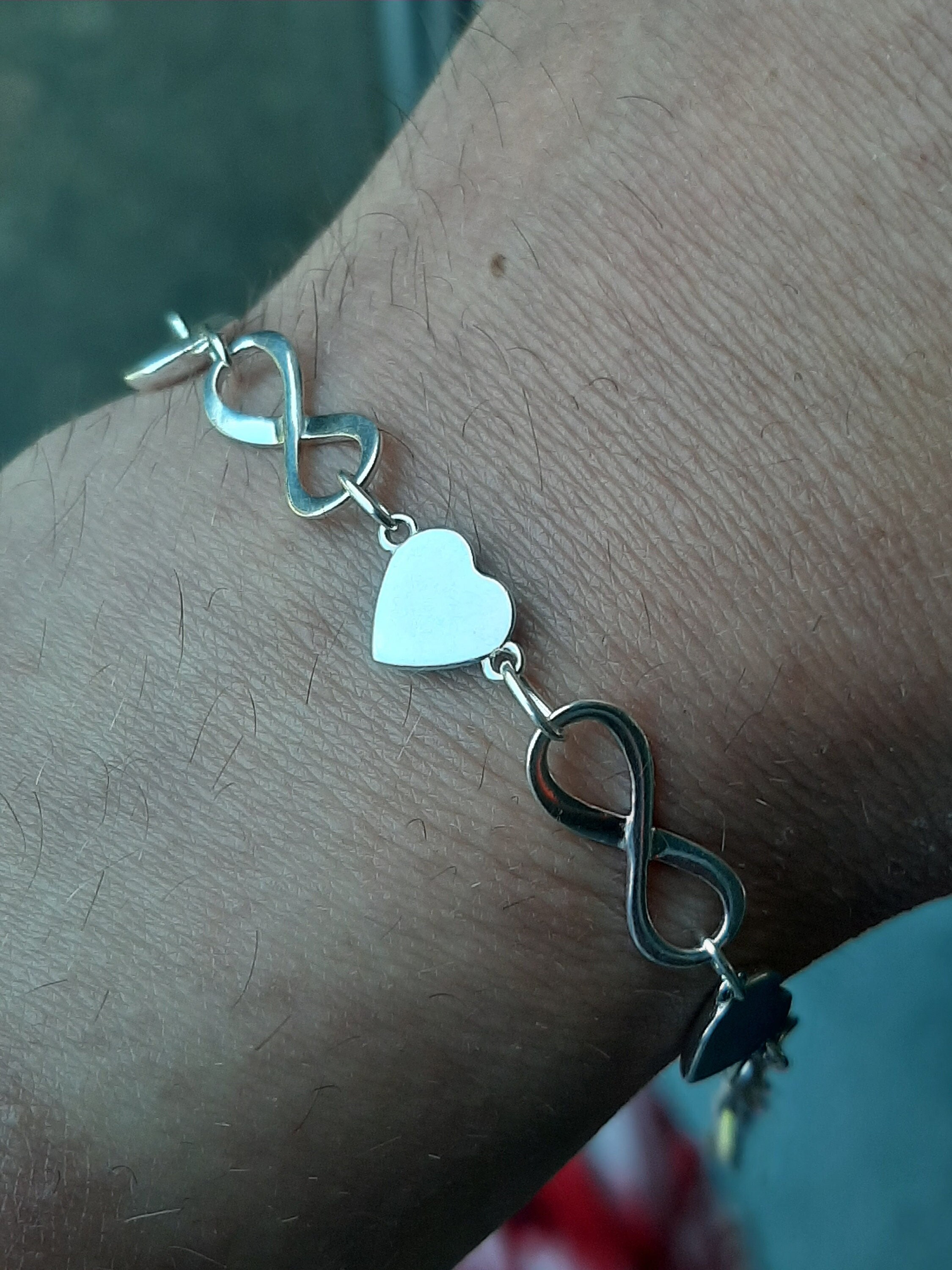 A Vintage Silver Fancy Heart Link Bracelet - Etsy