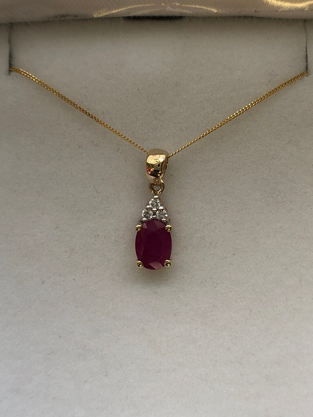 gorgeous ruby pendant. take your style up by adorning... This item is unavailable - Etsy