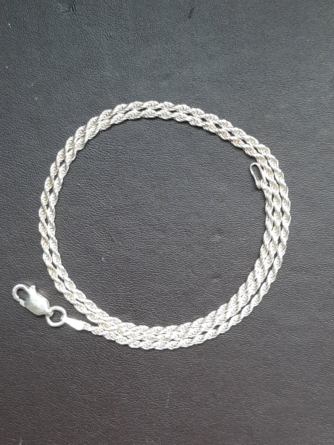 A Vintage 16 Inch Solid Silver Rope Link Chain - Etsy