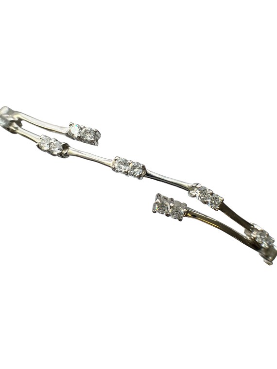 9ct white gold diamond bangle Clearance