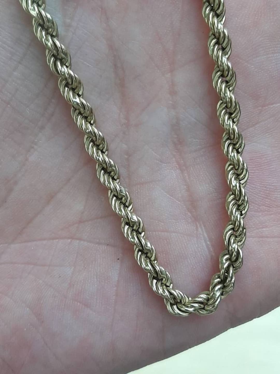 A Vintage 9ct Gold Rope Chain - Etsy