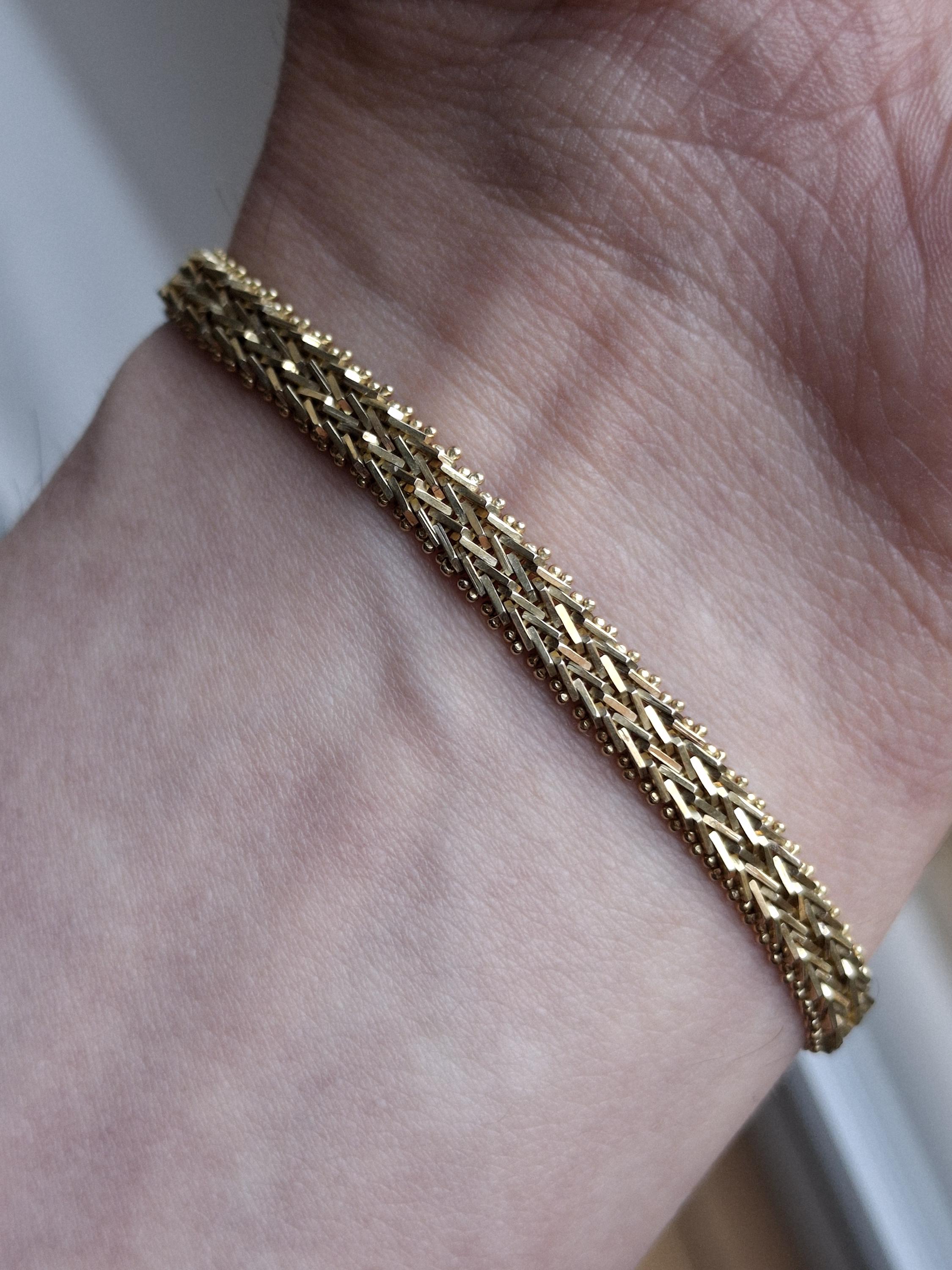 A Vintage 9ct Gold Fancy Mesh Link Bracelet - Etsy