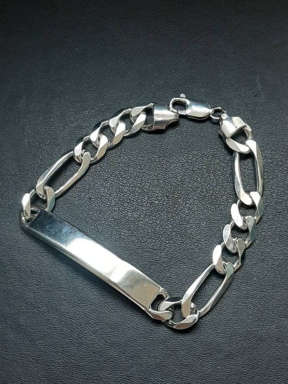 A Vintage Silver Identity Bracelet - Etsy A Vintage Silver Identity Bracelet - Etsy